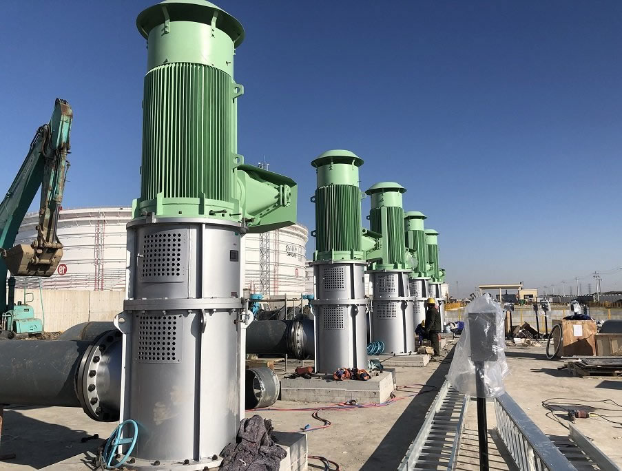 Vertical turbine pump of crude oil commercial reserve project